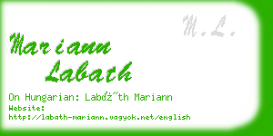 mariann labath business card